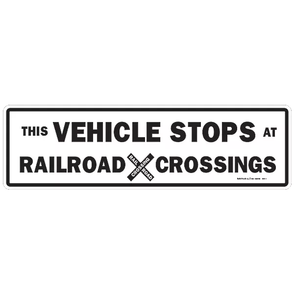 
                      
                        White Vehicle Stops Rail Roads Decal
                      
                    