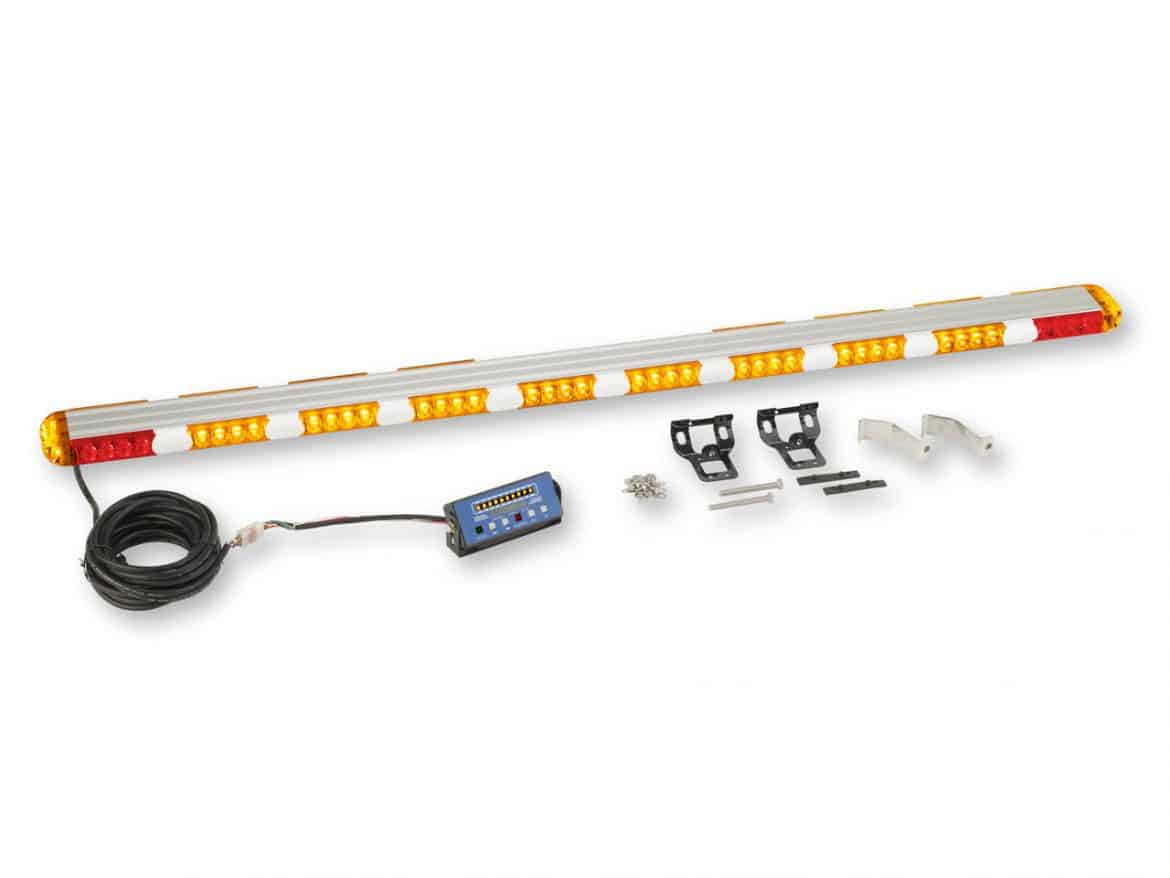 56" LED Strobe Light Bar, Amber rooftop with Red Stop,Tail,Turn lights