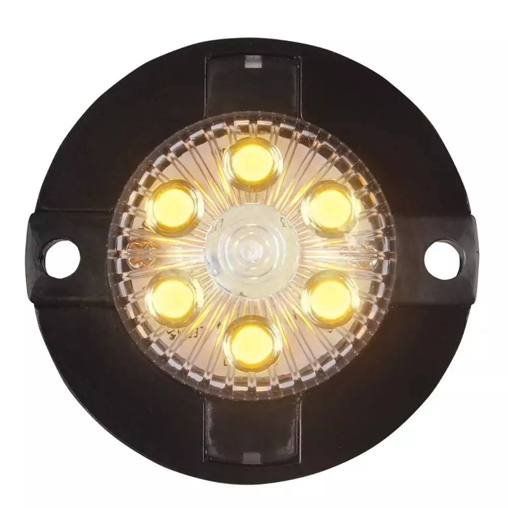 LED Mini Extreme Strobe, Amber, 17 flash patterns,