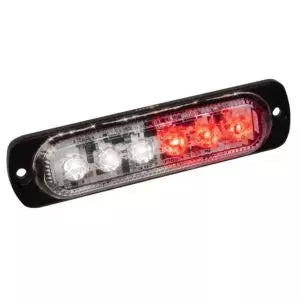 Red, White LED Ultra Slim Strobe 6-watt CREE, 480 lumens, 4 1/2 "long, 19 flash  patterns