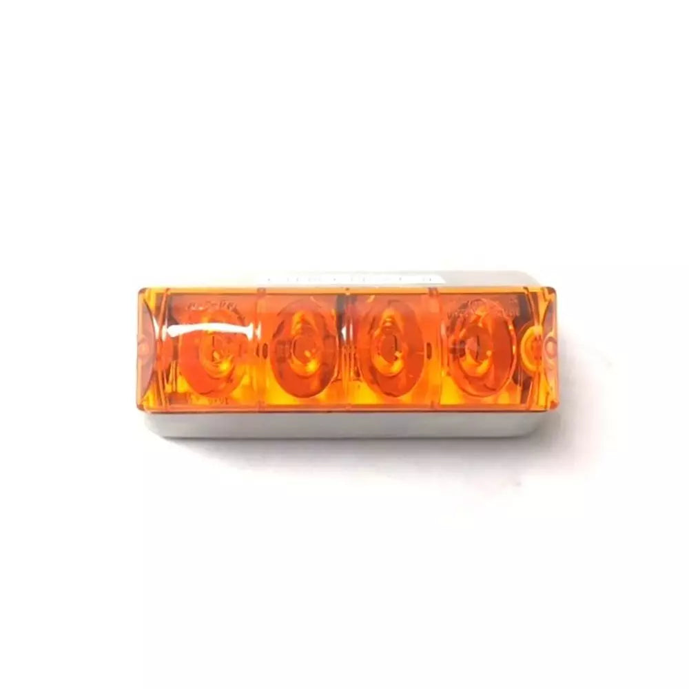 4" Amber/Clear Lens ECE-R65 Rated Self contained Strobe. 2-patterns