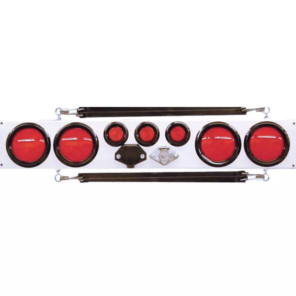 36", Round Lights, 4 & 7 Pin Connection, White Light Bar-SUPER Mini